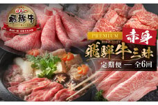  《まるごと定期便》飛騨牛赤身三昧 プレミアム 全6回  お届け 肉 牛肉 すき焼き ステーキ 切り落とし 焼肉 バラエティ 定期便 [S605] 