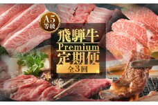 【 定期便 】 A5 飛騨牛 プレミアム 3回 計1.5kg [S609]