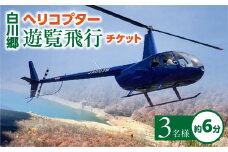 白川郷 ヘリコプター 遊覧飛行 チケット 御母衣ダム周遊体験コース 3名様分 110000円 [S807]