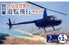 白川郷 ヘリコプター 遊覧飛行 チケット 御母衣ダム・白水の滝・白水湖絶景コース 2名様分 167000円 [S808]