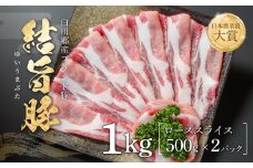 結旨豚 ローススライス 500g×2パック 計1kg 飛騨高山ミート 11000円 [MS006]