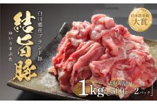 結旨豚 切落とし 500g×2パック 計1kg 冷凍真空パック | 肉 お肉 豚肉 国産 切り落とし 切落し 薄切り 訳あり 白川郷 岐阜県 白川村 ブランド豚 人気 おすすめ ギフト 飛騨高山ミート 10000円 [MS010]