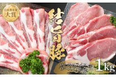 結旨豚 ローススライス 500g ロースとんかつ 500g 計1kg 冷凍真空パック | 肉 お肉 豚肉 国産 食べ比べ セット 白川郷 岐阜県 白川村 ブランド豚 人気 おすすめ ギフト 飛騨高山ミート 11000円 [MS011]