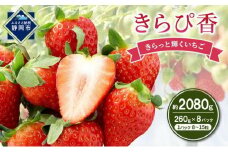 いちご キラッと輝くいちご きらぴ香 4箱 8パック 大粒 果物 イチゴ 苺 国産 ギフト 贈答品 お祝い プレゼント フルーツ くだもの 冷蔵◆