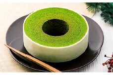 静岡抹茶バウムクーヘン10個（包装なし）【配送不可：離島】