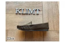 靴　KLIMTクリムトの　ふわふわ楽チン　モカシンシューズ　ダークブラウン23cm
