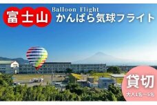 富士山 かんばら 気球フライト 熱気球搭乗 チケット【貸切/大人1名～5名】蒲原 静岡市 体験