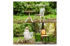【ブラック（本体）× レッド（クッション）】松永工房 Petit. Continue プティ・チェア ミニチュア家具 1／3家具 ドール家具 ドール 40～60センチ対応  インテリア アンティーク家具 木製 椅子 チェア ねこ脚  プティ・ドゥ・カンティーニュ