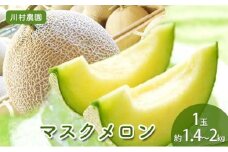 【静岡・三保松原の甘い誘惑マスクメロン】甘さあふれる！マスクメロン 1玉（約1.4kg～2kgサイズ）■