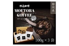 燃虎珈琲オリジナルブレンド　100g×3袋セット□