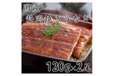 【国産】静岡焼きうなぎ　120g×2食　合計240g◇