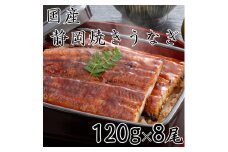 【国産】静岡焼きうなぎ　120g×8食　合計960g
