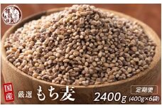 【3ヶ月定期便】もち麦 (400g×2袋)【合計2400g 全6袋】