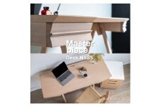 松永工房 MASTER PIECE デスクＮ135 ナチュラルカラー モダンテイスト シンプルデザイン 木製 デスク オフィス ホームユース 書斎 パソコンデスク 北欧モダン ワークペース マスターピース【配送不可：沖縄・離島】