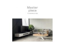 松永工房 MASTER PIECE テレビボードN180 ホワイトカラー モダンテイスト シンプルデザイン 木製 テレビ台 ローボード キャビネット リビングインテリア ラグジュアリー マスターピース【配送不可：沖縄・離島】