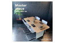松永工房 MASTER PIECE ダイニングテーブル180 ナチュラルカラー×ホワイトカラー モダンテイスト シンプルデザイン 木製 食卓テーブル リビングダイニング マスターピース【配送不可：沖縄・離島】