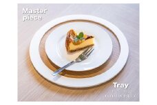松永工房 MASTER PIECE オフィシャル限定品 トレイ ナチュラルカラー×ホワイトカラー 木製プレート 木のお皿 テーブルウェア おうちカフェ モダンインテリア 北欧ナチュラル マスターピース