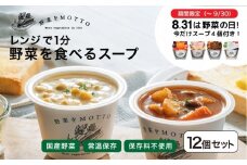 ★期間限定★ レンジで1分 野菜をMOTTO スープ 12個+4個 セット 期間限定 プレゼント レトルト インスタント 国産 ダイエット ベジMOTTOスープ  具だくさん 時短 手軽◆