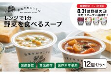 ★期間限定★ レンジで1分 野菜をMOTTO スープ 12個+4個 セット 期間限定 プレゼント レトルト インスタント 国産 ダイエット ベジMOTTOスープ  具だくさん 時短 手軽◆