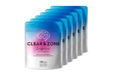 カフェインサプリメント Clear&ZONE クリアゾーン エナジードリンク味 ホスファチジルセリン プラズマローゲン 100錠入り 6袋 6ヶ月分