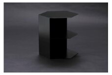 【板金屋がつくる】メタルインテリア シェルフ Honeycomb/Black 前面開放型(棚板付)