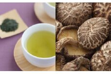 天竜茶（80g×2本）と天竜産乾しいたけ（140g）詰合せ [№5786-1486]