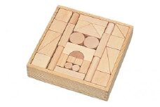 良質なブナ材のつみき56ピース（KAWAI玩具4012) [№5786-1708]
