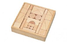 良質なブナ材のつみき56ピース（KAWAI玩具4012) [№5786-1708]