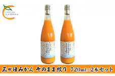 三ヶ日みかん そのまま絞り 2本セット（720ml×2本セット） みかん ジュース 100%[№5786-1802]