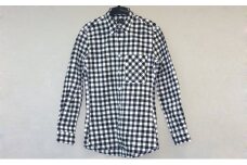 【遠州織物】武襯衣ストレッチチェック長袖シャツ　（男女兼・Ｓ） [№5786-7344]1132