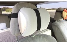 車・旅行用負担軽減枕 首をやさしく包み込む 浜松産ネックピロー「ネックラック」グレー×ダークグレー[№5786-8014]1964