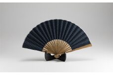 緑守扇 遠州綿紬 扇子(伝紺) [№5786-2498]