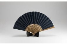 緑守扇 遠州綿紬 扇子(伝紺) [№5786-2498]
