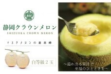メロン クラウンメロン 白等級 2玉 フルーツ 果物 くだもの 高級フルーツ 高級果物 季節のフルーツ 季節の果物 旬のフルーツ 旬の果物 フルーツ定期便 くだもの定期便 マスクメロン 青肉 めろん 静岡メロン 静岡 静岡県 浜松市 【配送不可：離島】 [№5786-2734]