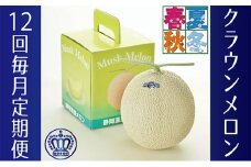 クラウンメロン　白　１玉入　12ヶ月連続届け【配送不可：離島】 [№5786-2746]