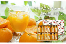 2025年2月中旬以降順次発送】三ヶ日みかんジュース ストレート「あおしま」180ml　12本【静岡 三ヶ日 みかん ジュース】 [№5786-3343]