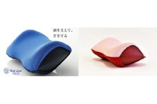 旅行用負担軽減枕 首をやさしく包み込む 浜松産ネックピロー「ネックラック」2個セット（ブルー×ネイビー1＆ピンク×レッド 1）[№5786-8466]3552