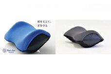 旅行用負担軽減枕 首をやさしく包み込む 浜松産ネックピロー「ネックラック」2個セット（ブルー×ネイビー1＆Dグレー×ブラック1） [№5786-8467]3552