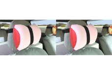 車・旅行用負担軽減枕 首をやさしく包み込む 浜松産ネックピロー「ネックラック」2個セット（ピンク×レッド）×2個 [№5786-8477]3553