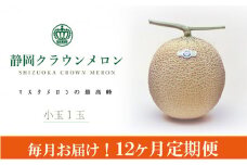 クラウンメロン（白）小玉×1玉【12ヶ月定期便】【配送不可：離島】 [№5786-3833]