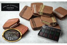サンドクッキー ATELIER CHOCOLAT ENTRE ショコラサンド アソート 12個 セット 詰め合わせ お菓子 おやつ 洋菓子 焼菓子 焼き菓子 クッキー チョコサンドクッキー ギフト 贈り物 プレゼント 静岡 静岡県 浜松市 【配送不可：北海道・沖縄・離島】 [№5786-3940]