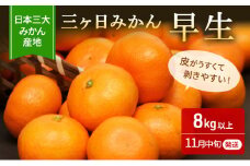 三ヶ日みかん 早生 8kg S～L 優品 11月中旬より順次発送 みかん ミカン 蜜柑 早生みかん 三ヶ日 果物 くだもの フルーツ 旬の果物 旬のフルーツ 柑橘 柑橘類 糖度 静岡 静岡県 浜松市 【配送不可：離島】 [№5786-4102]