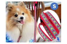 【小型犬用・Sサイズ】ハーフチョークカラーとリードのセット（レッドシダー） 雑貨 日用品  [№5786-4461]