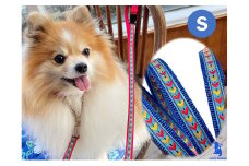 【小型犬用・Sサイズ】ハーフチョークカラーとリードのセット（ブルーシダー） 雑貨 日用品  [№5786-4462]