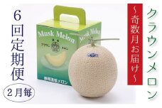 クラウンメロン白等級1玉入【奇数月6回定期便】【配送不可：離島】 [№5786-4474]