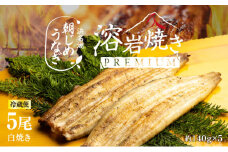 【浜名湖産】朝じめ うなぎ 溶岩焼き 白焼き 5尾（約140g×5尾） [№5786-5089]