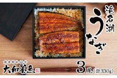 浜名湖うなぎ蒲焼 110g×3尾（計330g） 真空パック 冷蔵 【浜名湖うなぎ・国産うなぎ】 [№5786-5203]