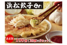 餃子好き社員有志が創り上げた究極の逸品！あま旨 浜松餃子en 100個（20個×5セット・たれ付き）【配送不可：離島】 [№5786-5191]