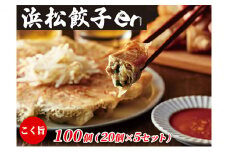 餃子好き社員有志が創り上げた究極の逸品！こく旨 浜松餃子en 100個（20個×5セット・たれ付き）【配送不可：離島】 [№5786-5192]