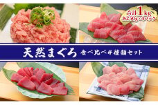 天然まぐろ 食べ比べ 4種 1kg セット 詰め合わせ バチマグロ 切り落とし びんちょうまぐろ ミナミマグロ ネギトロ (250g×各1パック) マグロセット 刺身 刺し身 まぐろ 魚 魚介 魚介類 高級 まぐろ切り落とし 静岡 静岡県 浜松市 【配送不可：離島】 [№5786-5278]